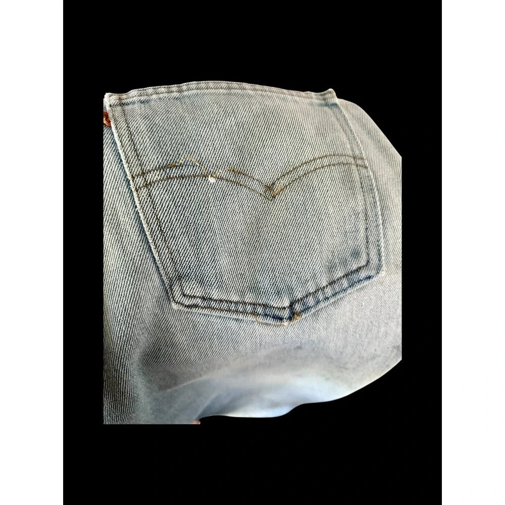 Vintage 70s Levi's Orange Tab Jeans 33.5x28 Light Wash Rare‎